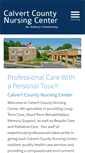 Mobile Screenshot of calvertcountynursingcenter.org