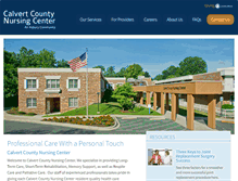 Tablet Screenshot of calvertcountynursingcenter.org